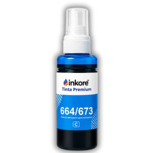 Tinta Inkore® Cian 100 ml para uso en Epson Serie 664 - 673